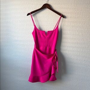 Lulu's Vibrant Pink Mini Dress